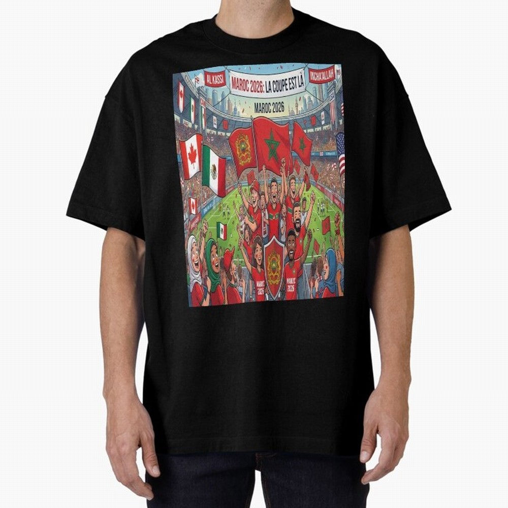 Morocco World Cup 2026 - Stadium Classic T-Shirt Turn Up for FIFA World Cup 2026 USA Canada Mexico Spirit, Built around France, Haaland, Champion Mindset, Group Stage Buzz, Knockout Tension and Passionate Fan Culture; Perfect for Fans, Collectors,
