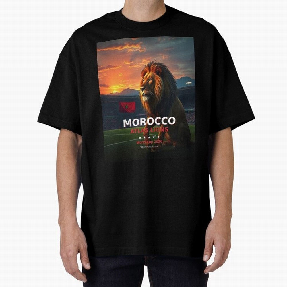 Morocco Atlas Lions - World Cup 2026 Soccer Fan Tee Classic T-Shirt Share FIFA World Cup 2026 Group Stage for Fans of Mbappe and Neymar and England, Bringing Worldwide Fan Energy, Dramatic Goals, Stadium Lights and Championship Celebrations; Great