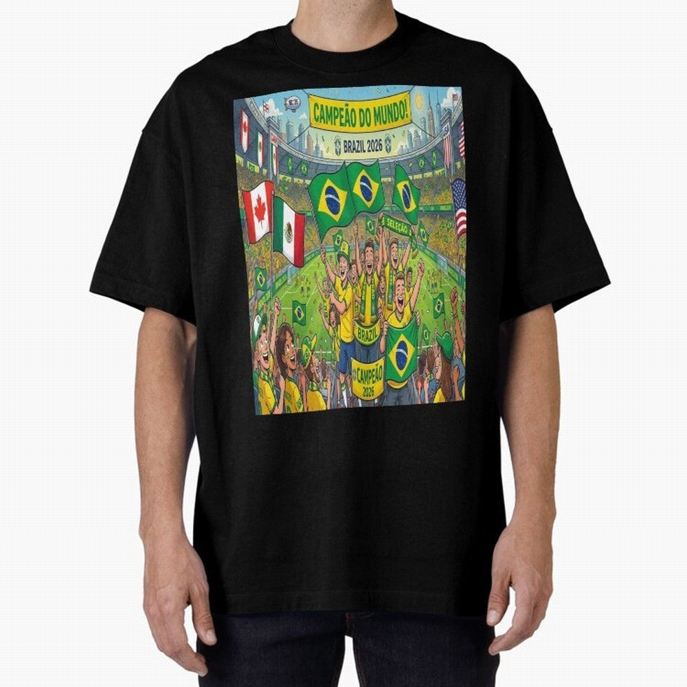 Brazil World Cup 2026 - Stadium Classic T-Shirt Capture FIFA World Cup 2026 Group Stage Spirit, Driven by Brazil, Neymar, Tournament Hype, Historic Matchups, Family Viewing Parties and Global Sports Pride; Ideal for Passionate Fans Who Love
