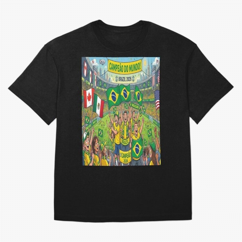 Brazil World Cup 2026 - Stadium Classic T-Shirt Capture FIFA World Cup 2026 Group Stage Spirit, Driven by Brazil, Neymar, Tournament Hype, Historic Matchups, Family Viewing Parties and Global Sports Pride; Ideal for Passionate Fans Who Love