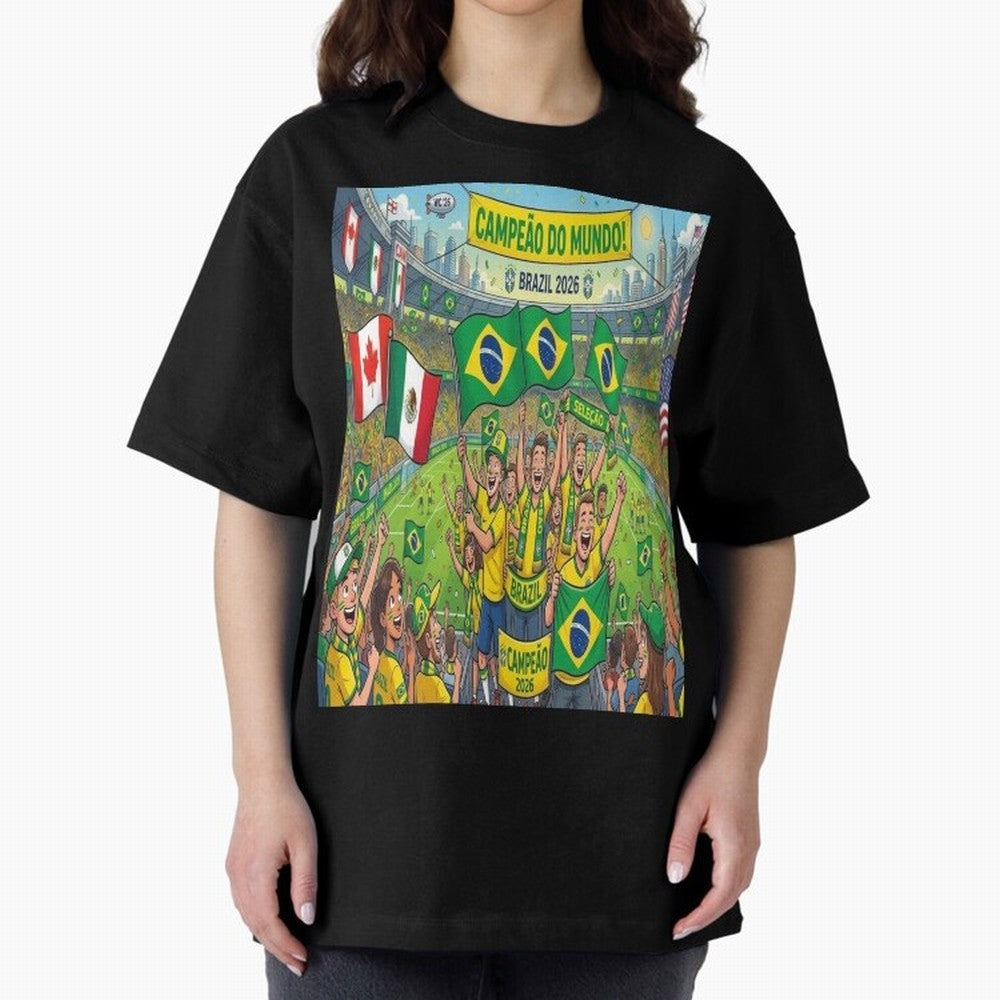 Brazil World Cup 2026 - Stadium Classic T-Shirt Capture FIFA World Cup 2026 Group Stage Spirit, Driven by Brazil, Neymar, Tournament Hype, Historic Matchups, Family Viewing Parties and Global Sports Pride; Ideal for Passionate Fans Who Love