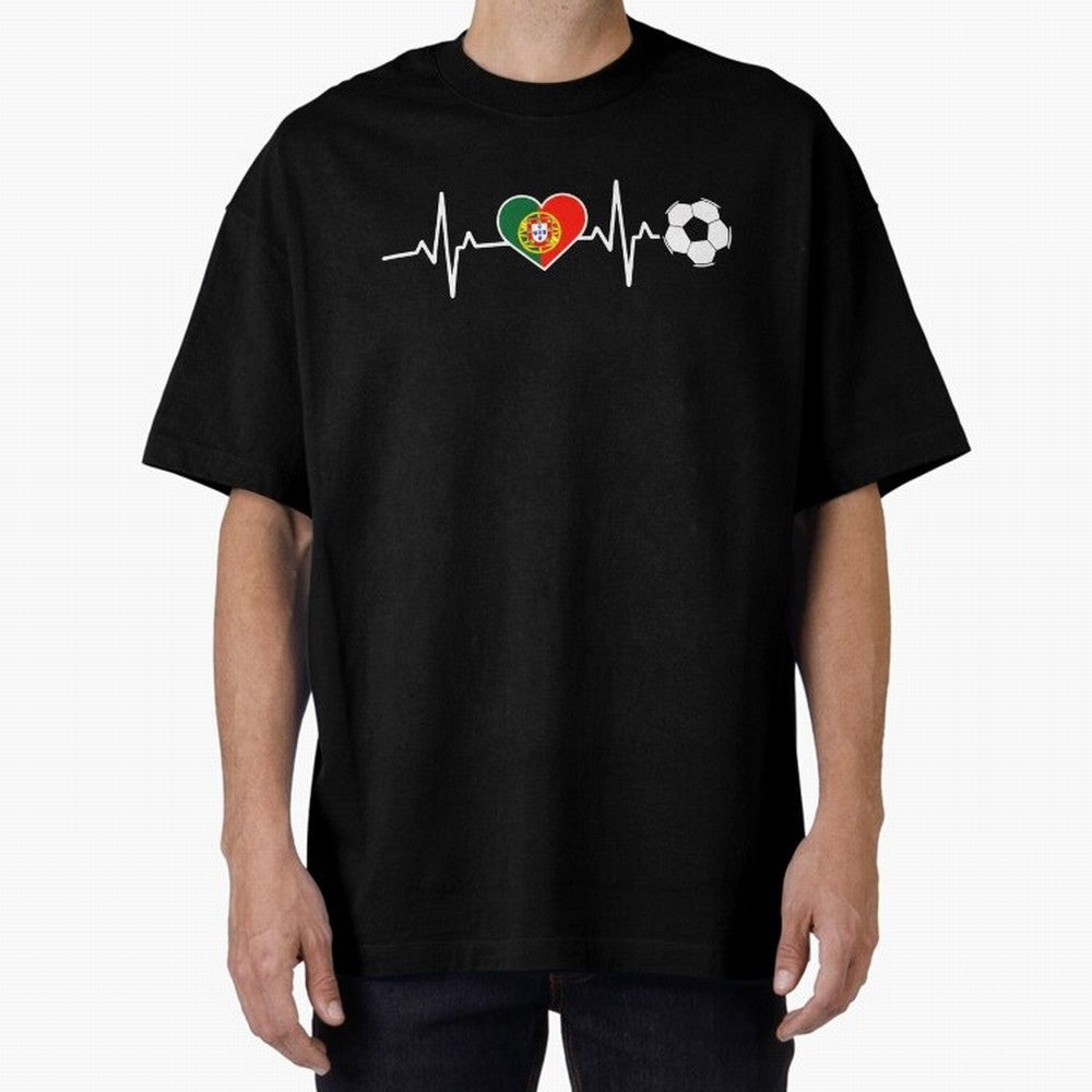 Portugal Football Heartbeat | Sele??o Das Quinas Soccer Fan Classic T-Shirt Showcase FIFA World Cup 2026 USA Canada Mexico for Fans of Messi, Neymar and Mbappe and England and Germany, Bringing Soccer Culture, Superstar Moments, National Team