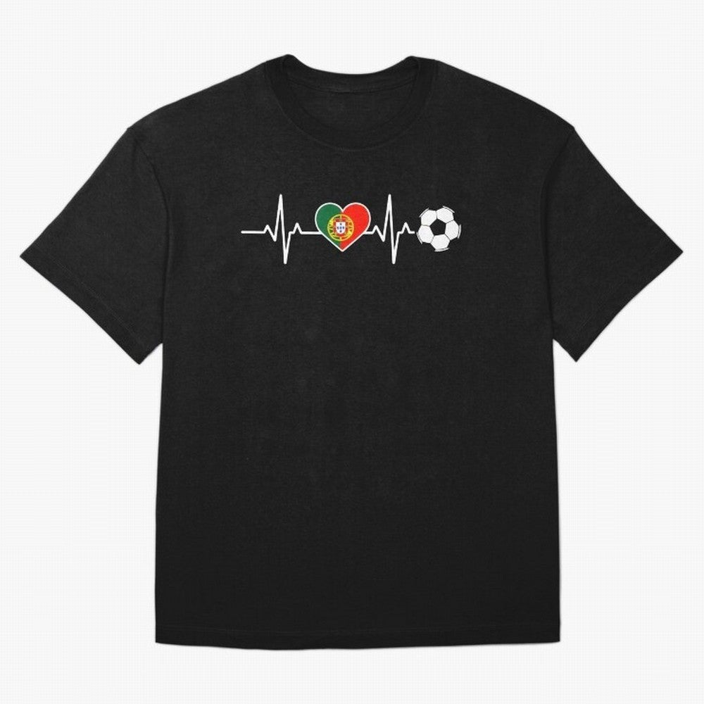 Portugal Football Heartbeat | Sele??o Das Quinas Soccer Fan Classic T-Shirt Showcase FIFA World Cup 2026 USA Canada Mexico for Fans of Messi, Neymar and Mbappe and England and Germany, Bringing Soccer Culture, Superstar Moments, National Team