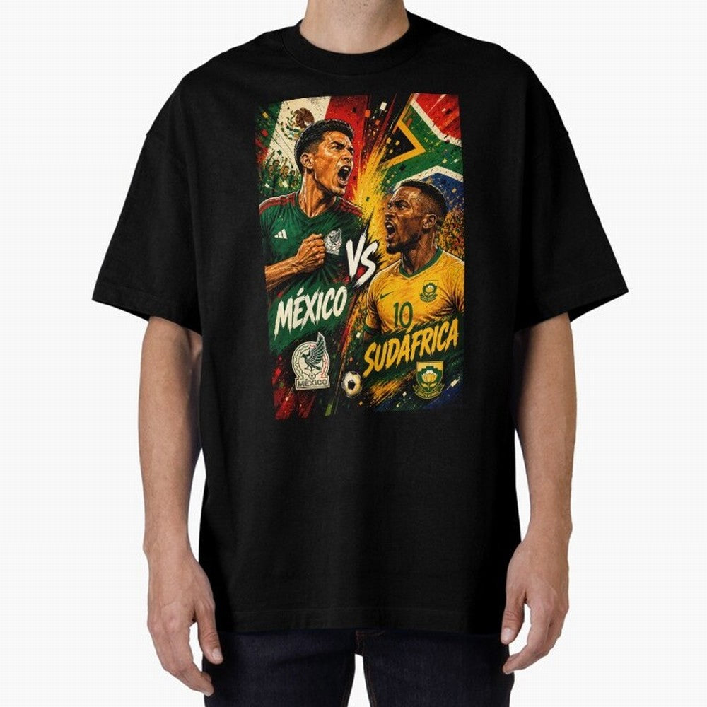 Mexico vs South Africa ¨C Group A FIFA World Cup 2026 | Retro Comic Football Jersey Classic T-Shirt Stand Out with Spirit from Match Day Hype around FIFA World Cup 2026 Group Stage, Cristiano Ronaldo, Haaland and CR7, Germany, Sports Nostalgia,