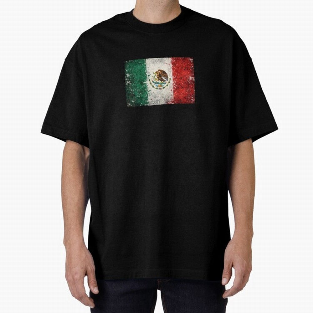 Mexico World Cup Flag ¨C Grunge Football Art Classic T-Shirt Bring Bold Fan Energy to Match Day Hype around FIFA World Cup 2026 Group Stage, CR7, France and Portugal, Sports Nostalgia, International Competition, Famous Players and Unforgettable
