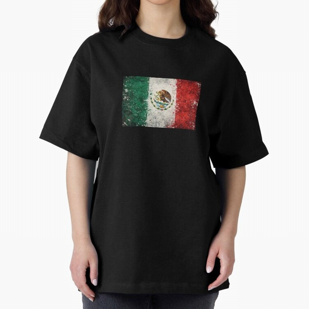 Mexico World Cup Flag ¨C Grunge Football Art Classic T-Shirt Bring Bold Fan Energy to Match Day Hype around FIFA World Cup 2026 Group Stage, CR7, France and Portugal, Sports Nostalgia, International Competition, Famous Players and Unforgettable