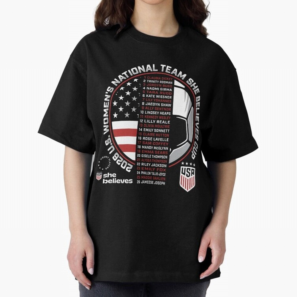 She Believes Cup Champions U.S. Women¡¯s National Soccer Team 2026 Classic T-Shirt Celebrate the Stars of FIFA World Cup 2026 for Fans of Haaland and Spain, Bringing Match Day Excitement, Supporter Culture, Golden Goals and Global Football Passion;
