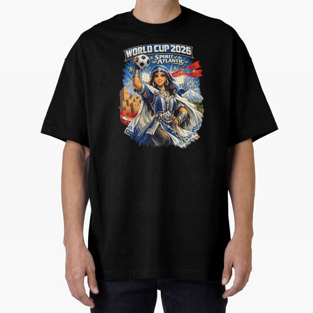 Moroccan Women World Cup 2026 Atlantic Spirit Classic T-Shirt Make Every Kick Count in FIFA World Cup 2026 Centered on Haaland, Brazil, Portugal and Argentina Energy, Supporter Pride, Iconic Celebrations, Legendary Names and Global Match Day