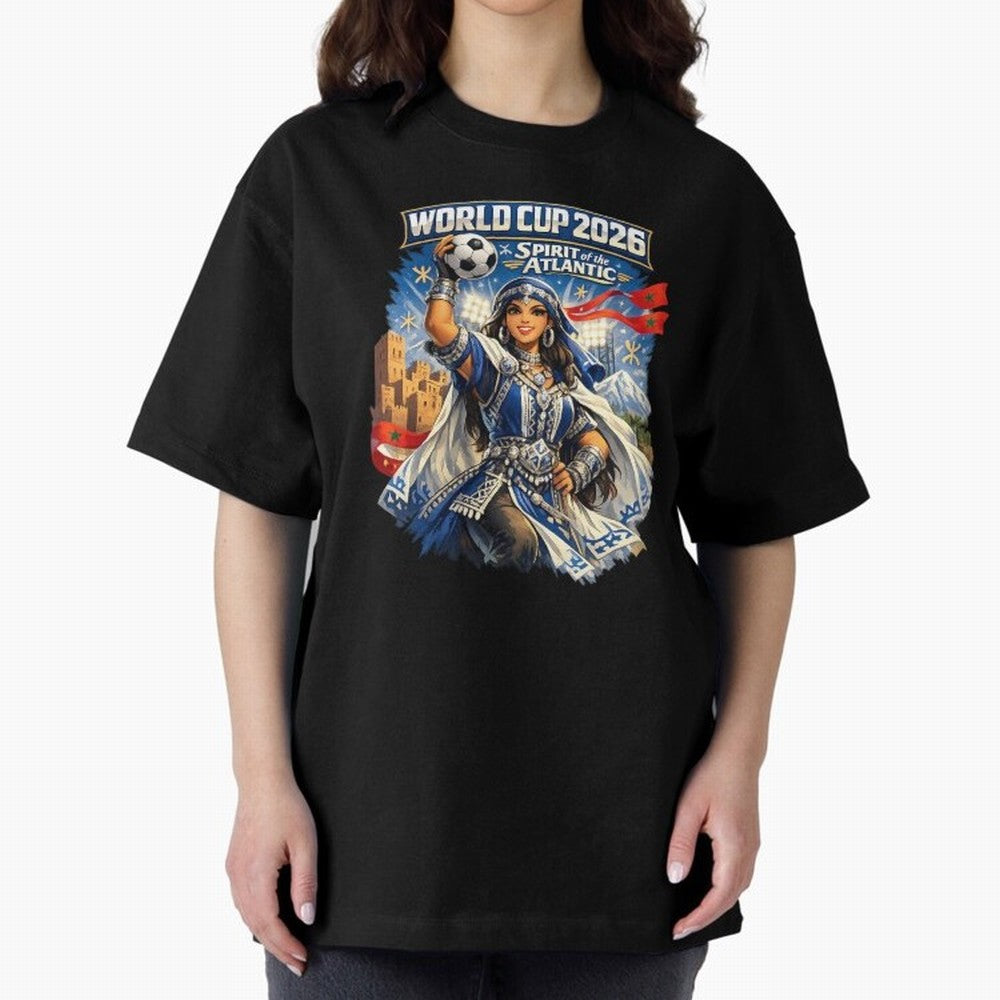 Moroccan Women World Cup 2026 Atlantic Spirit Classic T-Shirt Make Every Kick Count in FIFA World Cup 2026 Centered on Haaland, Brazil, Portugal and Argentina Energy, Supporter Pride, Iconic Celebrations, Legendary Names and Global Match Day