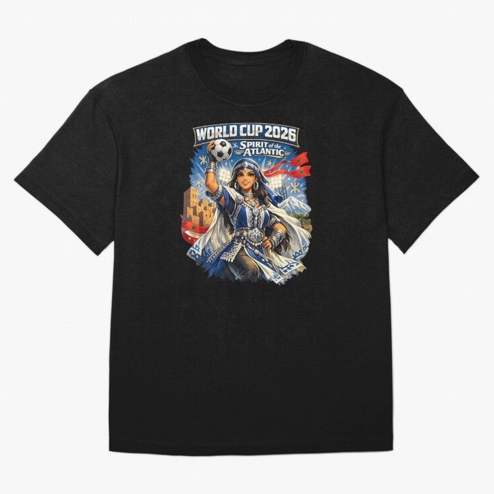 Moroccan Women World Cup 2026 Atlantic Spirit Classic T-Shirt Make Every Kick Count in FIFA World Cup 2026 Centered on Haaland, Brazil, Portugal and Argentina Energy, Supporter Pride, Iconic Celebrations, Legendary Names and Global Match Day