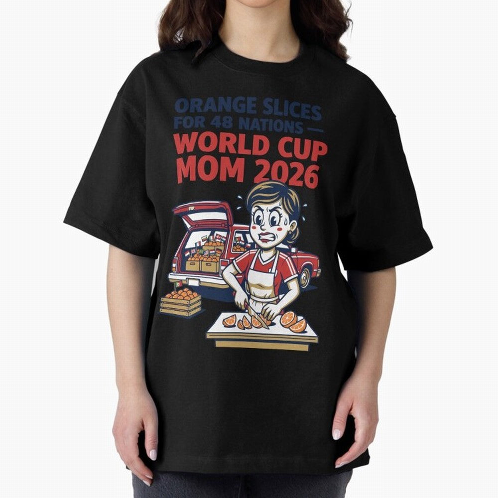 Orange Slices for 48 Nations World Cup Mom V1 Classic T-Shirt Carry the Dream of FIFA World Cup 2026 USA Canada Mexico Spirit, Capturing Germany, Messi and Cristiano Ronaldo, Champion Mindset, Group Stage Buzz, Knockout Tension and Passionate Fan