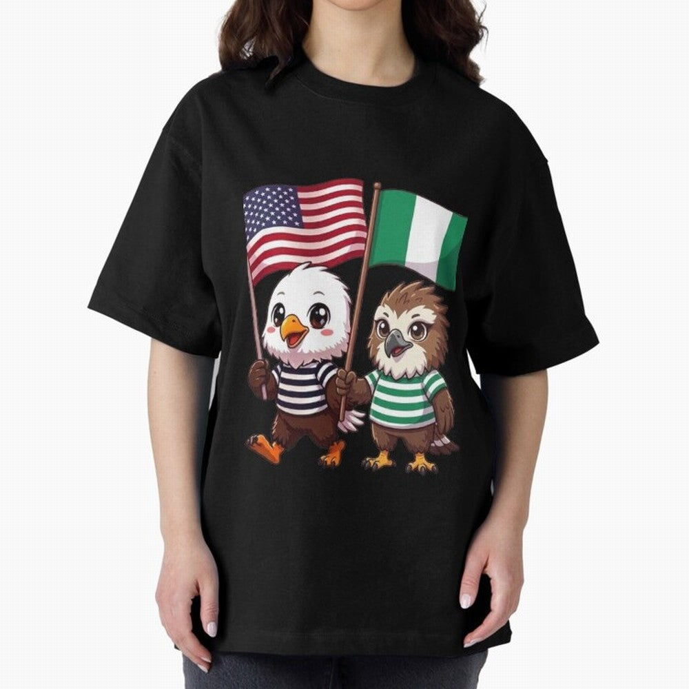 the American eagle and its friend the Nigerian eagle Classic T-Shirt Follow the Final Road of the FIFA World Cup 2026 Journey through Neymar Highlights, England, France and Netherlands Pride, Stadium Memories, Football Loyalty, International Chants