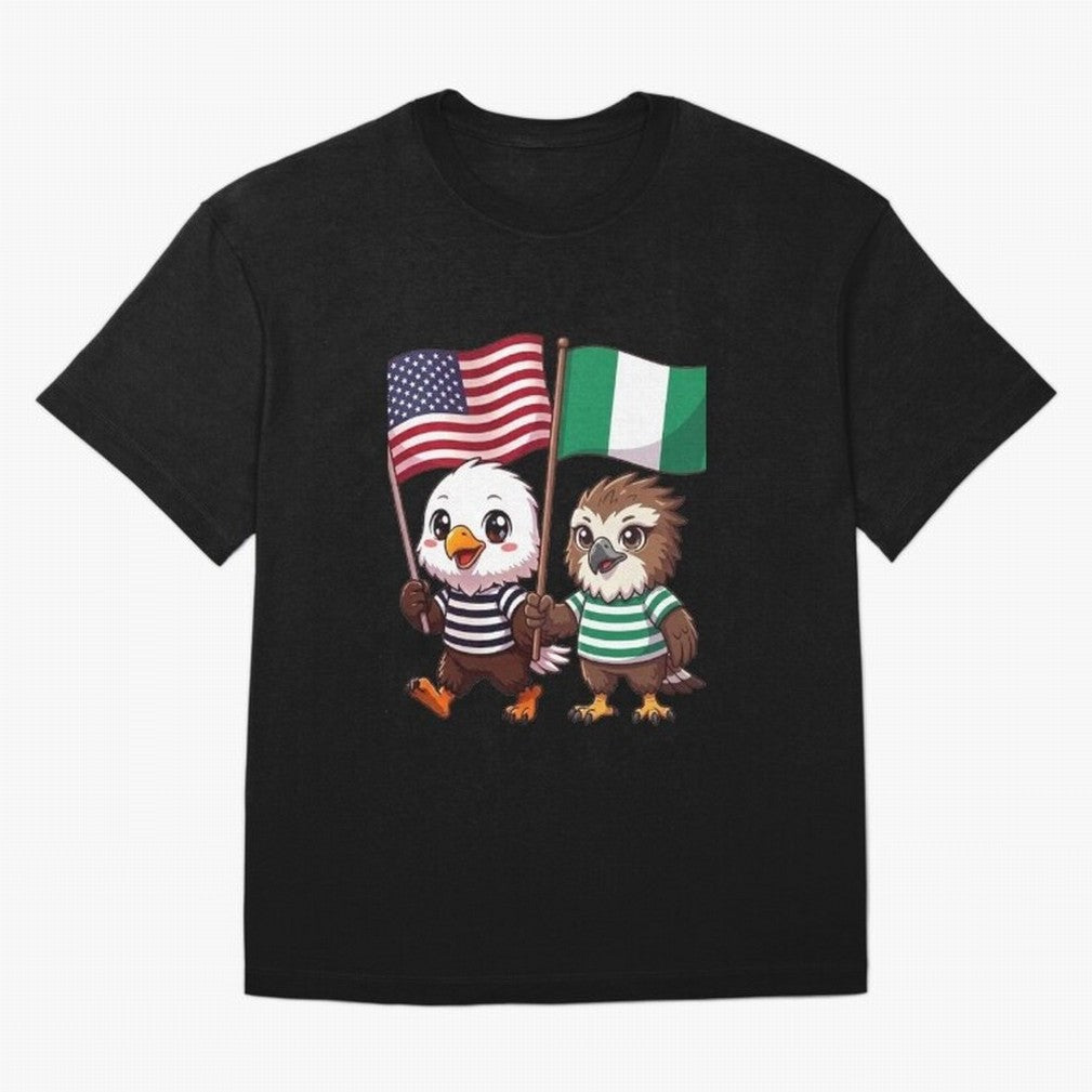 the American eagle and its friend the Nigerian eagle Classic T-Shirt Follow the Final Road of the FIFA World Cup 2026 Journey through Neymar Highlights, England, France and Netherlands Pride, Stadium Memories, Football Loyalty, International Chants