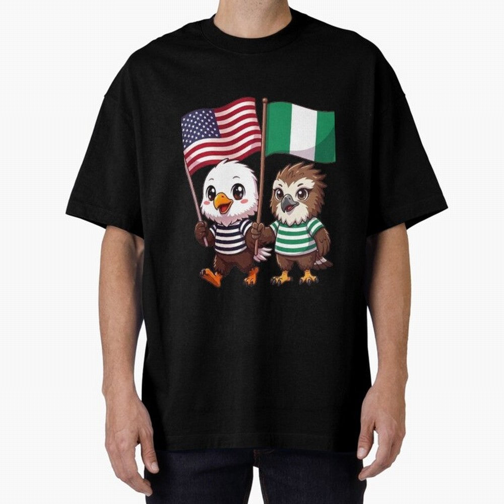 the American eagle and its friend the Nigerian eagle Classic T-Shirt Follow the Final Road of the FIFA World Cup 2026 Journey through Neymar Highlights, England, France and Netherlands Pride, Stadium Memories, Football Loyalty, International Chants