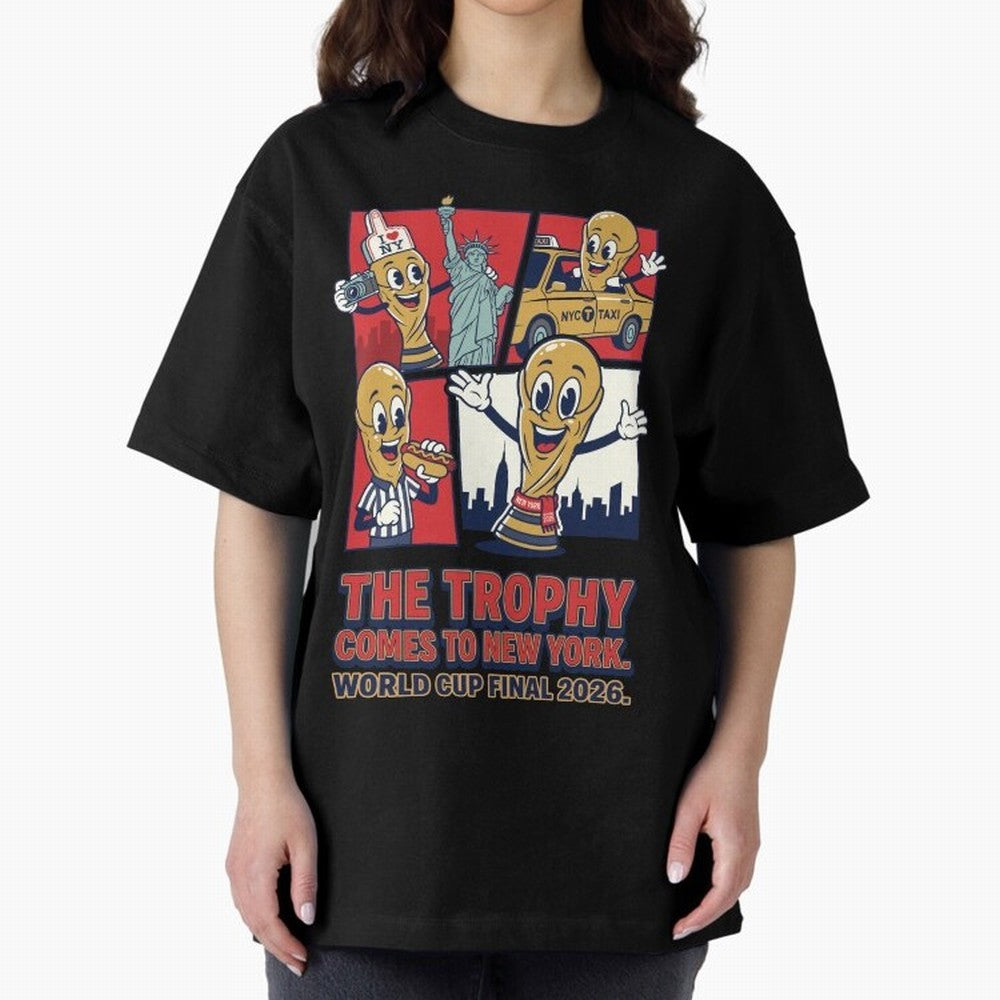 The Trophy Comes to New York ¡ª World Cup Final V1 Classic T-Shirt Stand Out with Spirit from Global Football Passion for FIFA World Cup 2026, Made for Messi, Neymar and Mbappe, Argentina, Match Day Excitement, Supporter Culture, Golden Goals and