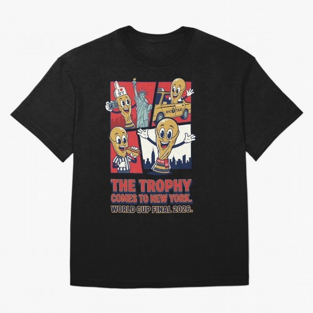 The Trophy Comes to New York ¡ª World Cup Final V1 Classic T-Shirt Stand Out with Spirit from Global Football Passion for FIFA World Cup 2026, Made for Messi, Neymar and Mbappe, Argentina, Match Day Excitement, Supporter Culture, Golden Goals and