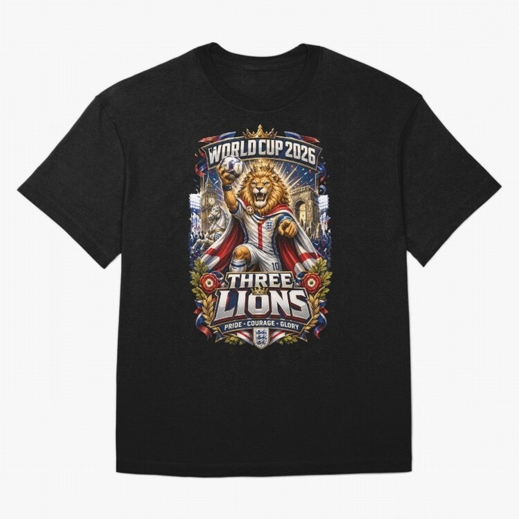 Three Lions World Cup 2026 Classic T-Shirt Wear the Spirit of the FIFA World Cup 2026 USA Canada Mexico Journey through Cristiano Ronaldo, Haaland and CR7 Highlights, Spain Pride, Retro Football Energy, Iconic Rivalries, Trophy Chase Drama and