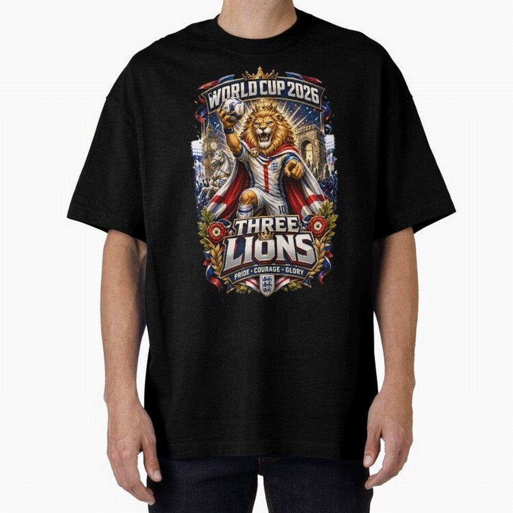 Three Lions World Cup 2026 Classic T-Shirt Wear the Spirit of the FIFA World Cup 2026 USA Canada Mexico Journey through Cristiano Ronaldo, Haaland and CR7 Highlights, Spain Pride, Retro Football Energy, Iconic Rivalries, Trophy Chase Drama and