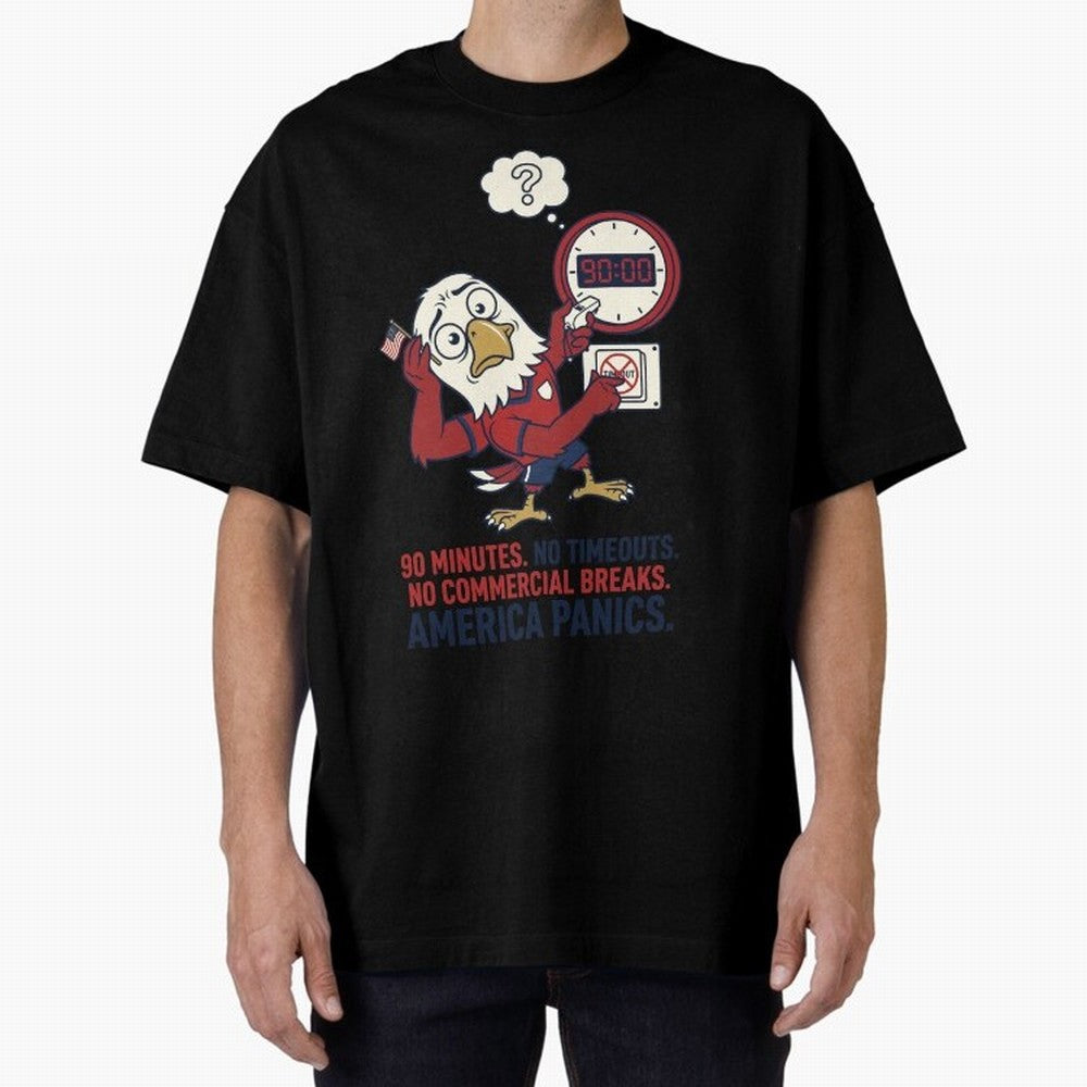 America Panics ¡ª No Timeouts No Commercials V1 Classic T-Shirt Remember FIFA World Cup 2026 USA Canada Mexico for Fans of Messi, CR7 and Mbappe and Argentina and Brazil, Bringing Global Supporter Spirit, Legendary Goals, National Colors and