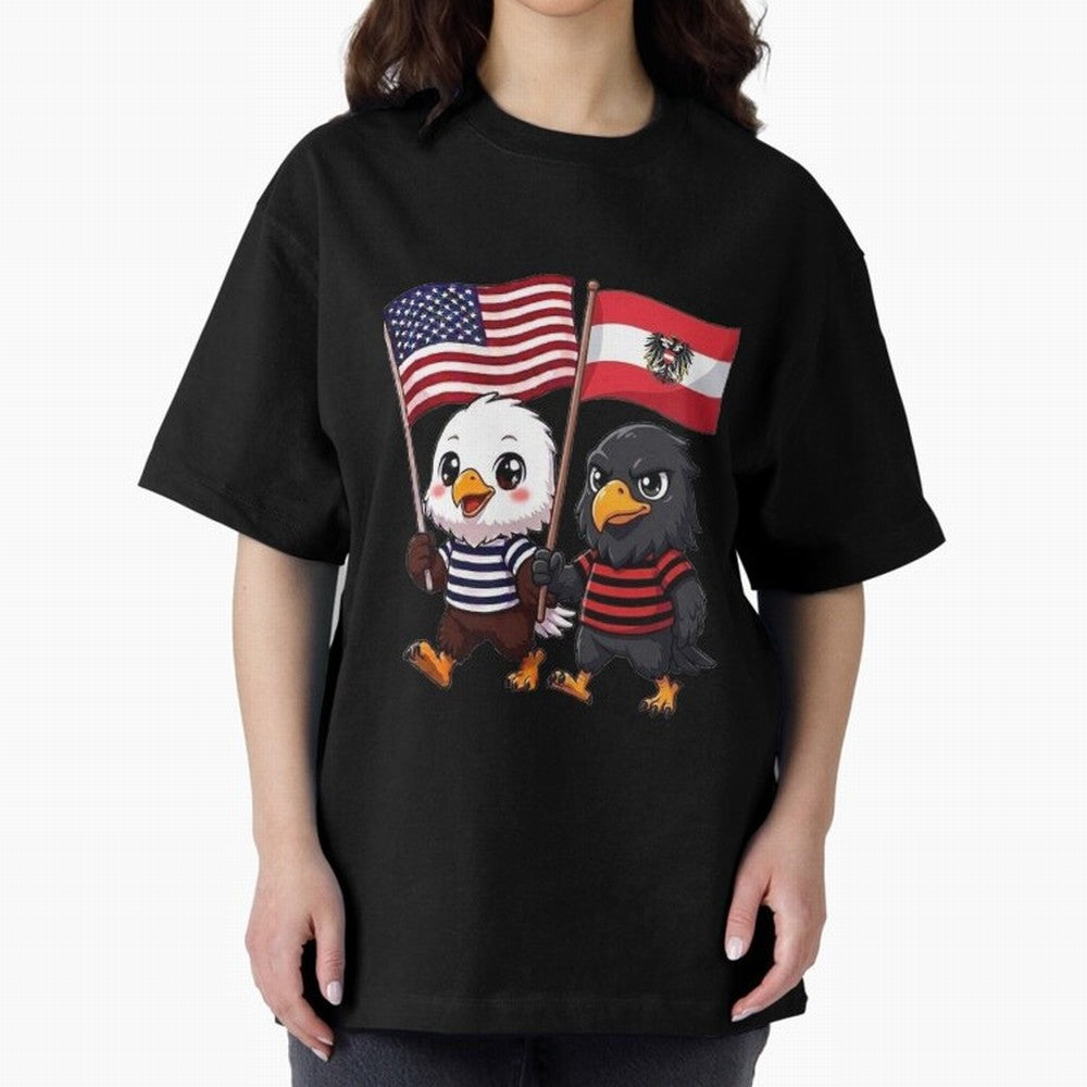 The American eagle and its friend, the Austrian eagle Classic T-Shirt Celebrate the Magic of FIFA World Cup 2026 Group Stage for Fans of Cristiano Ronaldo and Argentina, France and Brazil, Bringing Tournament Hype, Historic Matchups, Family Viewing