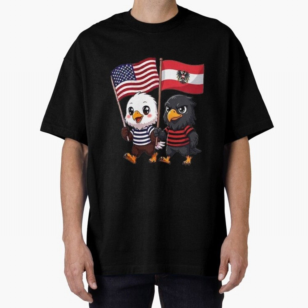 The American eagle and its friend, the Austrian eagle Classic T-Shirt Celebrate the Magic of FIFA World Cup 2026 Group Stage for Fans of Cristiano Ronaldo and Argentina, France and Brazil, Bringing Tournament Hype, Historic Matchups, Family Viewing