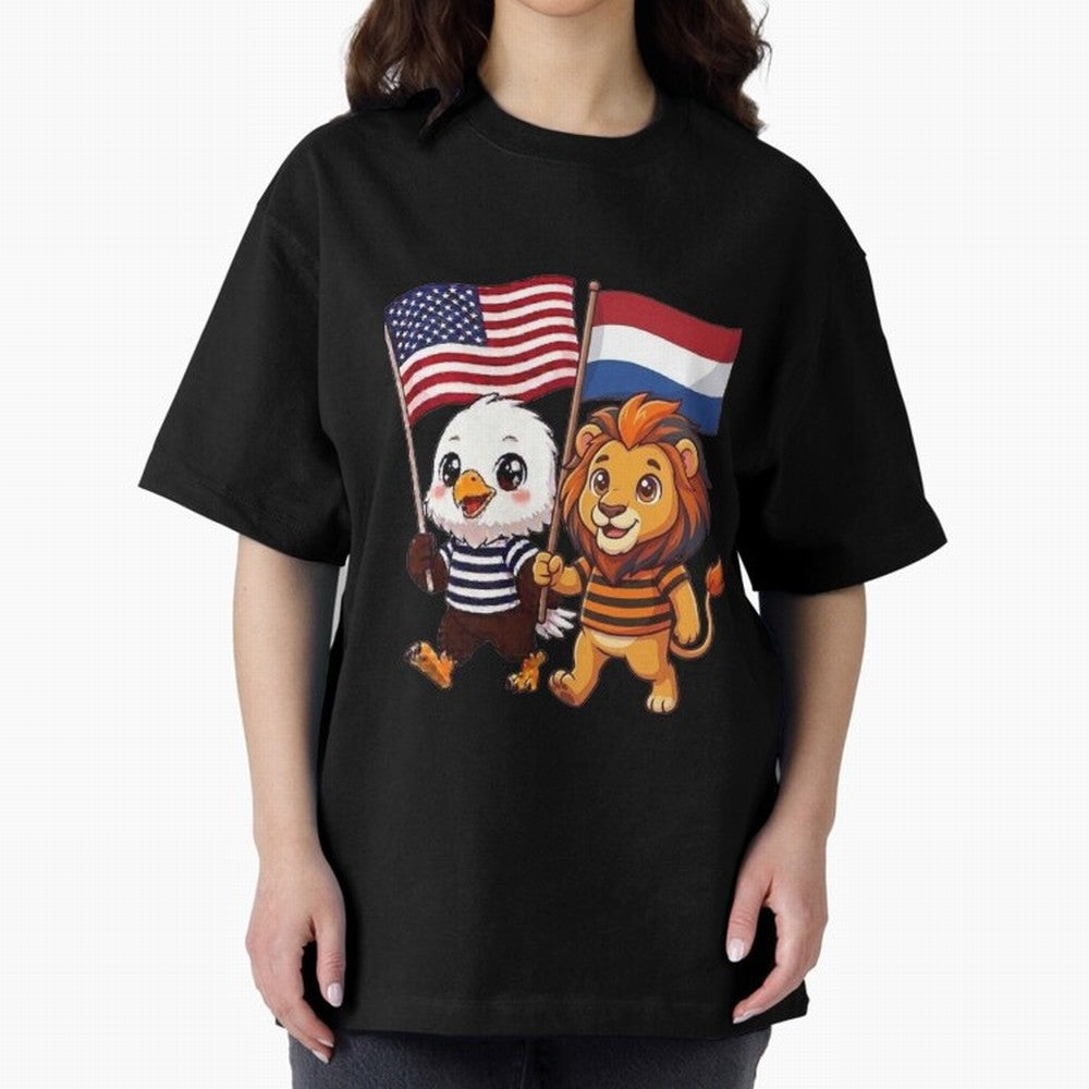 The American eagle and its friend the Dutch lion Classic T-Shirt Treasure Match Day Hype around FIFA World Cup 2026 USA Canada Mexico, Neymar, Haaland and Cristiano Ronaldo, Brazil, Portugal and Argentina, Stadium Memories, Football Loyalty,