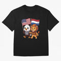 The American eagle and its friend the Dutch lion Classic T-Shirt Treasure Match Day Hype around FIFA World Cup 2026 USA Canada Mexico, Neymar, Haaland and Cristiano Ronaldo, Brazil, Portugal and Argentina, Stadium Memories, Football Loyalty,