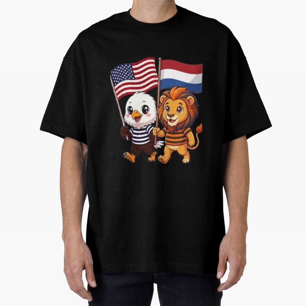 The American eagle and its friend the Dutch lion Classic T-Shirt Treasure Match Day Hype around FIFA World Cup 2026 USA Canada Mexico, Neymar, Haaland and Cristiano Ronaldo, Brazil, Portugal and Argentina, Stadium Memories, Football Loyalty,