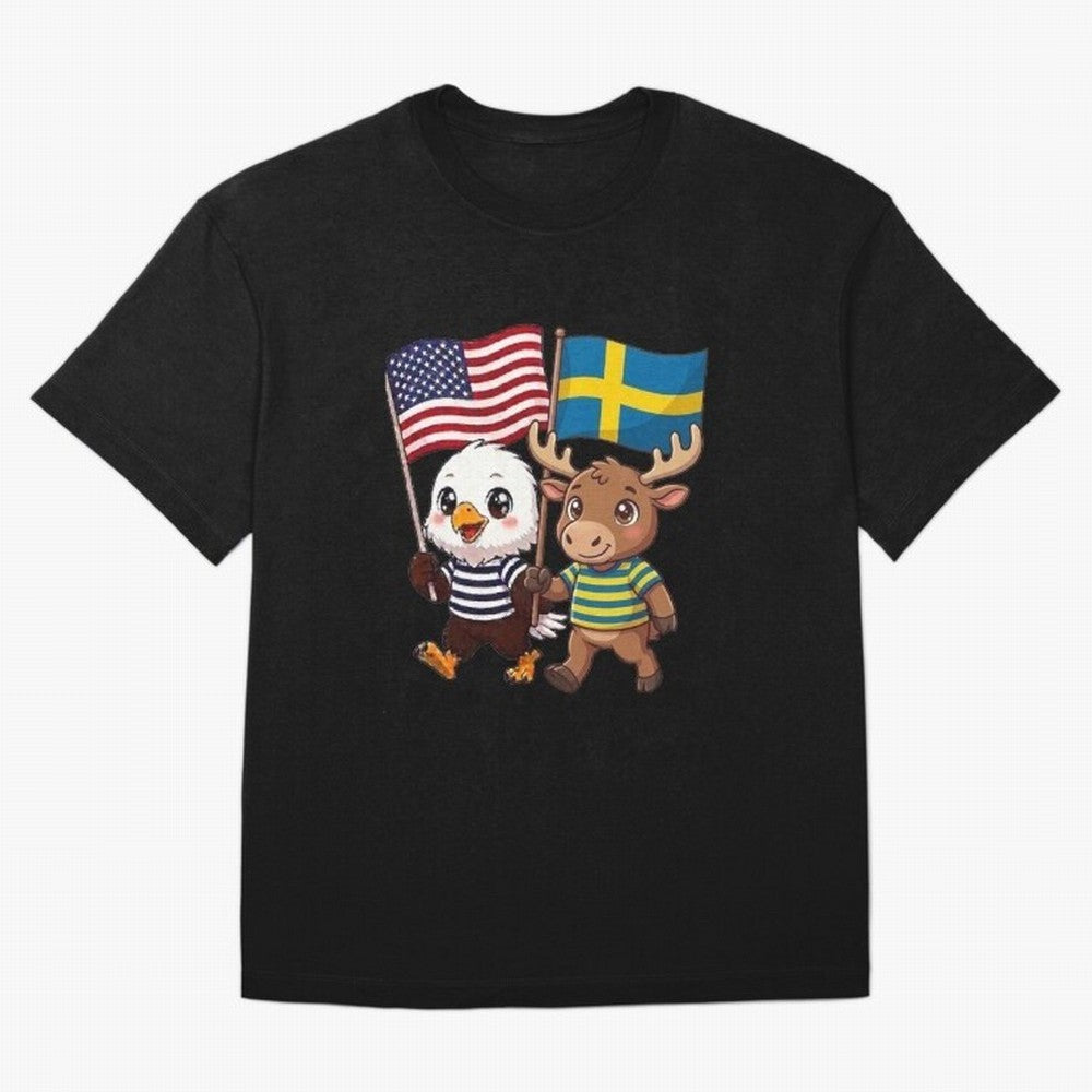 The American eagle and its friend, the Swedish elk Classic T-Shirt Feel FIFA World Cup 2026 Made for Messi, Neymar and Mbappe, England and Germany Energy, Fan Favorite Moments, National Team Passion, Big Match Drama and Soccer History; Ideal for