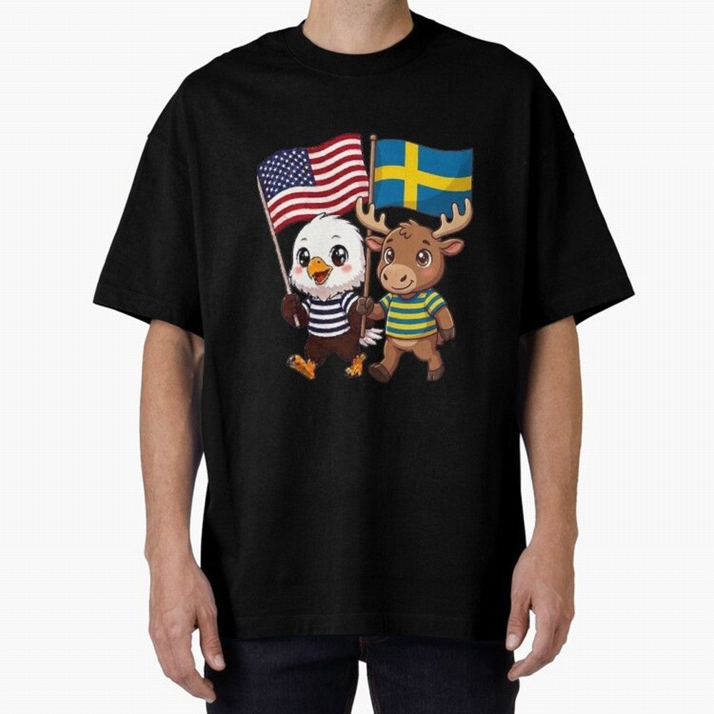 The American eagle and its friend, the Swedish elk Classic T-Shirt Feel FIFA World Cup 2026 Made for Messi, Neymar and Mbappe, England and Germany Energy, Fan Favorite Moments, National Team Passion, Big Match Drama and Soccer History; Ideal for