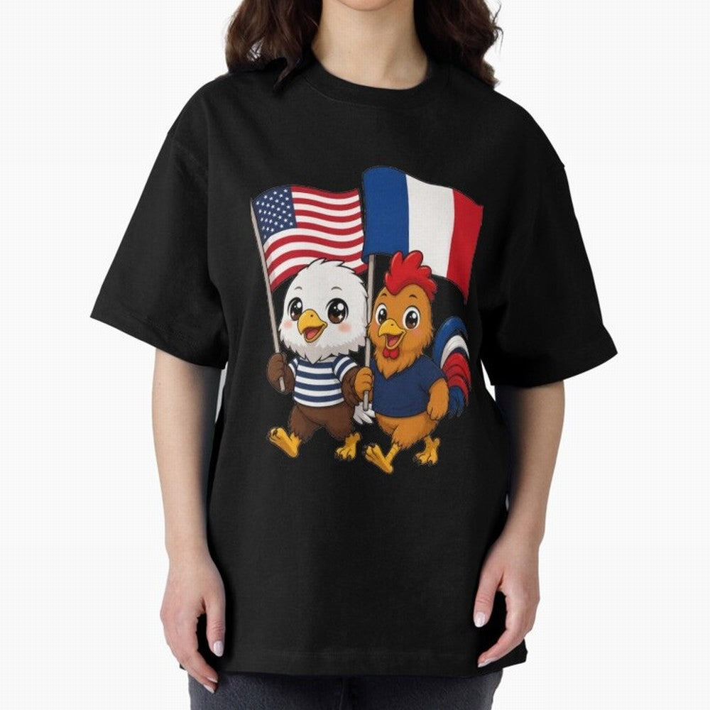 The American eagle and its friend, the French rooster Classic T-Shirt Bring Trophy Dreams to FIFA World Cup 2026 Spirit, Filled with Spain and Netherlands, Cristiano Ronaldo, Classic Soccer Heritage, Championship Pressure, Fan Loyalty and