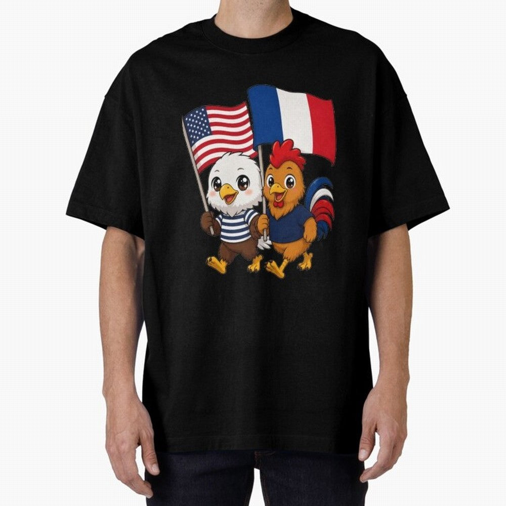 The American eagle and its friend, the French rooster Classic T-Shirt Bring Trophy Dreams to FIFA World Cup 2026 Spirit, Filled with Spain and Netherlands, Cristiano Ronaldo, Classic Soccer Heritage, Championship Pressure, Fan Loyalty and