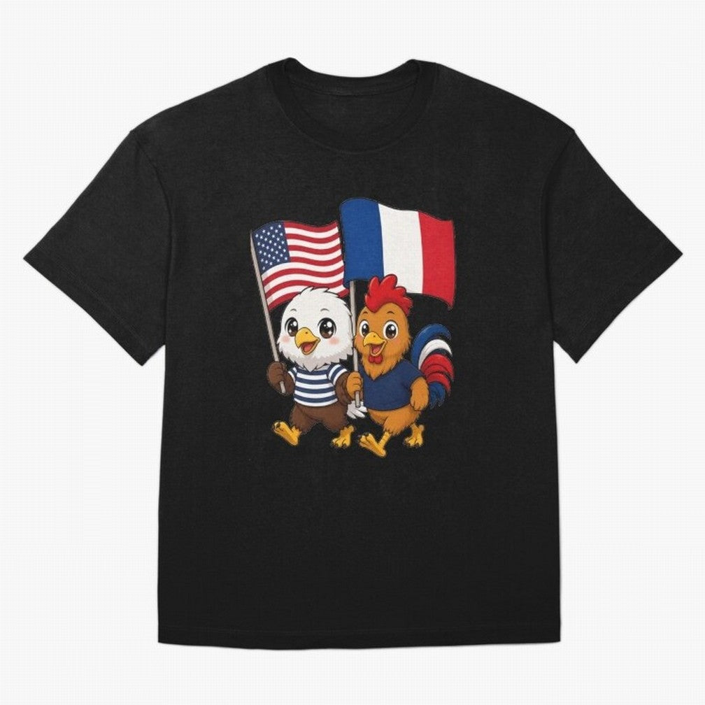 The American eagle and its friend, the French rooster Classic T-Shirt Bring Trophy Dreams to FIFA World Cup 2026 Spirit, Filled with Spain and Netherlands, Cristiano Ronaldo, Classic Soccer Heritage, Championship Pressure, Fan Loyalty and