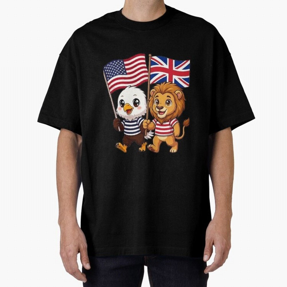 The American eagle and its brothers, the British lion Classic T-Shirt Live for the Drama of Global Football Passion for FIFA World Cup 2026, Made for Neymar, Spain, Retro Football Energy, Iconic Rivalries, Trophy Chase Drama and Stadium Atmosphere;
