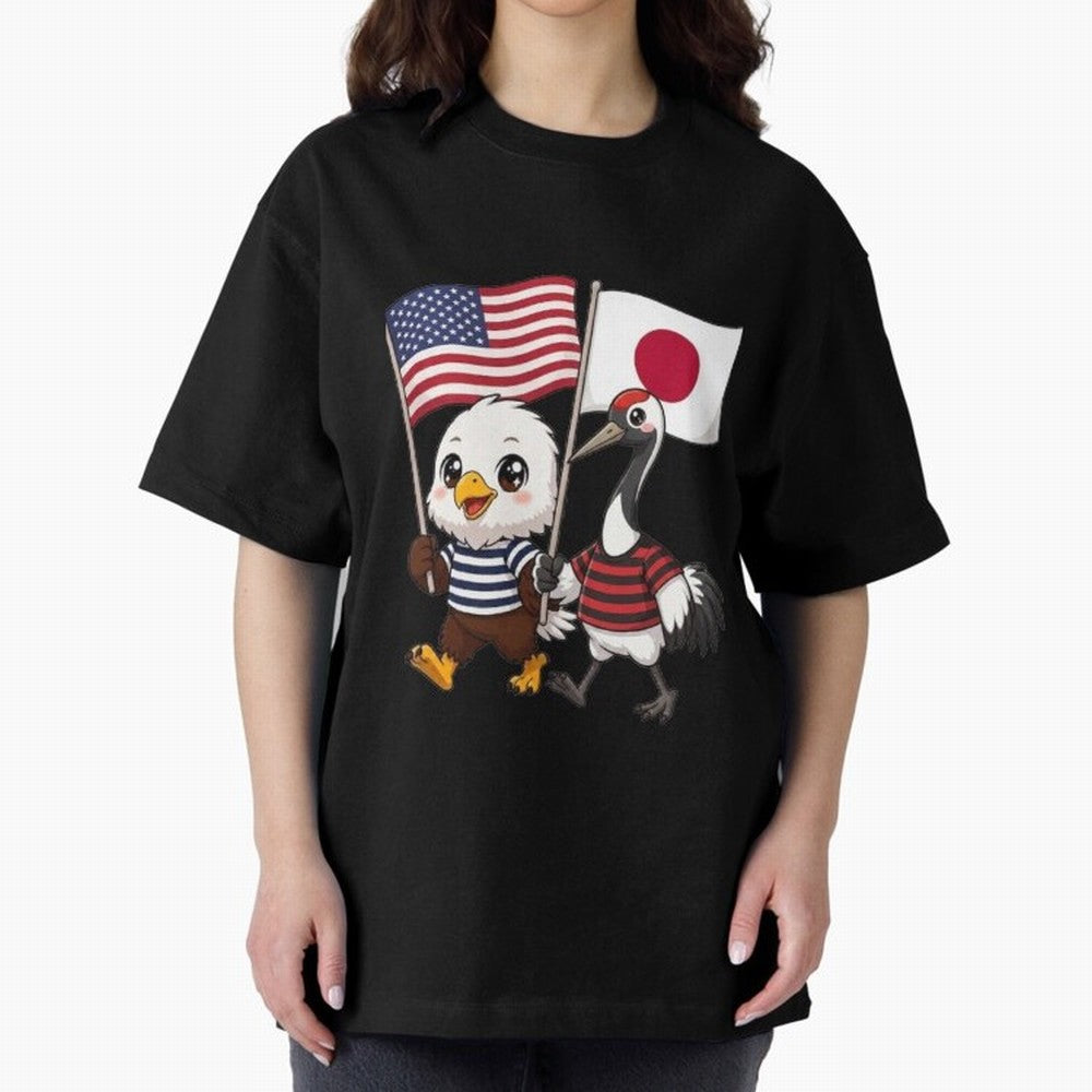 The American eagle and its friend, the Japanese crane Classic T-Shirt Support Your Favorite Stars during the FIFA World Cup 2026 Group Stage Journey through Mbappe Highlights, Netherlands Pride, Match Day Excitement, Supporter Culture, Golden Goals