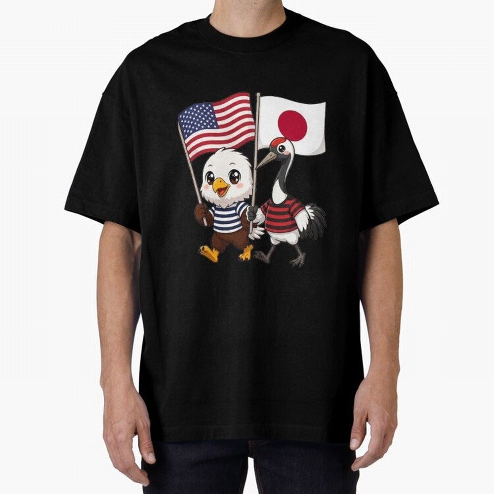 The American eagle and its friend, the Japanese crane Classic T-Shirt Support Your Favorite Stars during the FIFA World Cup 2026 Group Stage Journey through Mbappe Highlights, Netherlands Pride, Match Day Excitement, Supporter Culture, Golden Goals