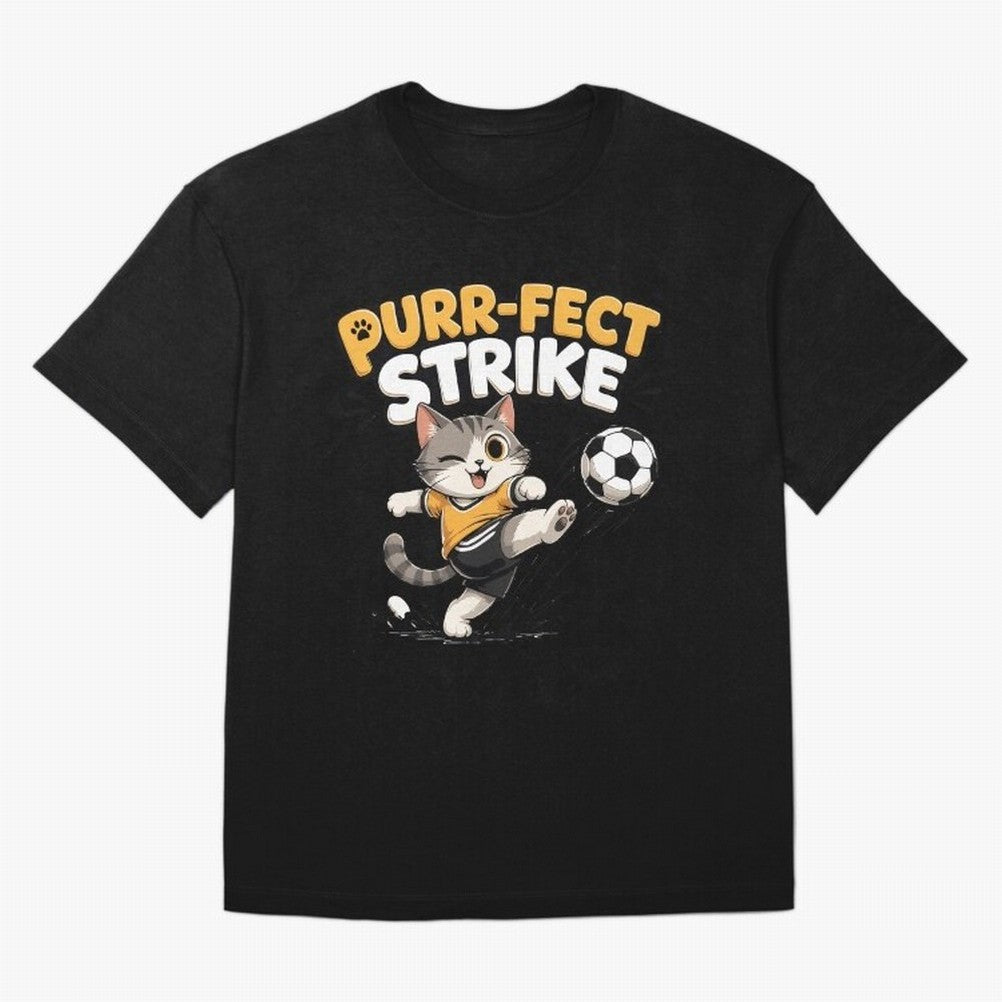 Copy of Purr-fect Strike Classic T-Shirt Bring Global Tournament Vibes to FIFA World Cup 2026 for Fans of Messi and Portugal, Bringing Classic Soccer Heritage, Championship Pressure, Fan Loyalty and International Pride; Perfect for Supporters Who