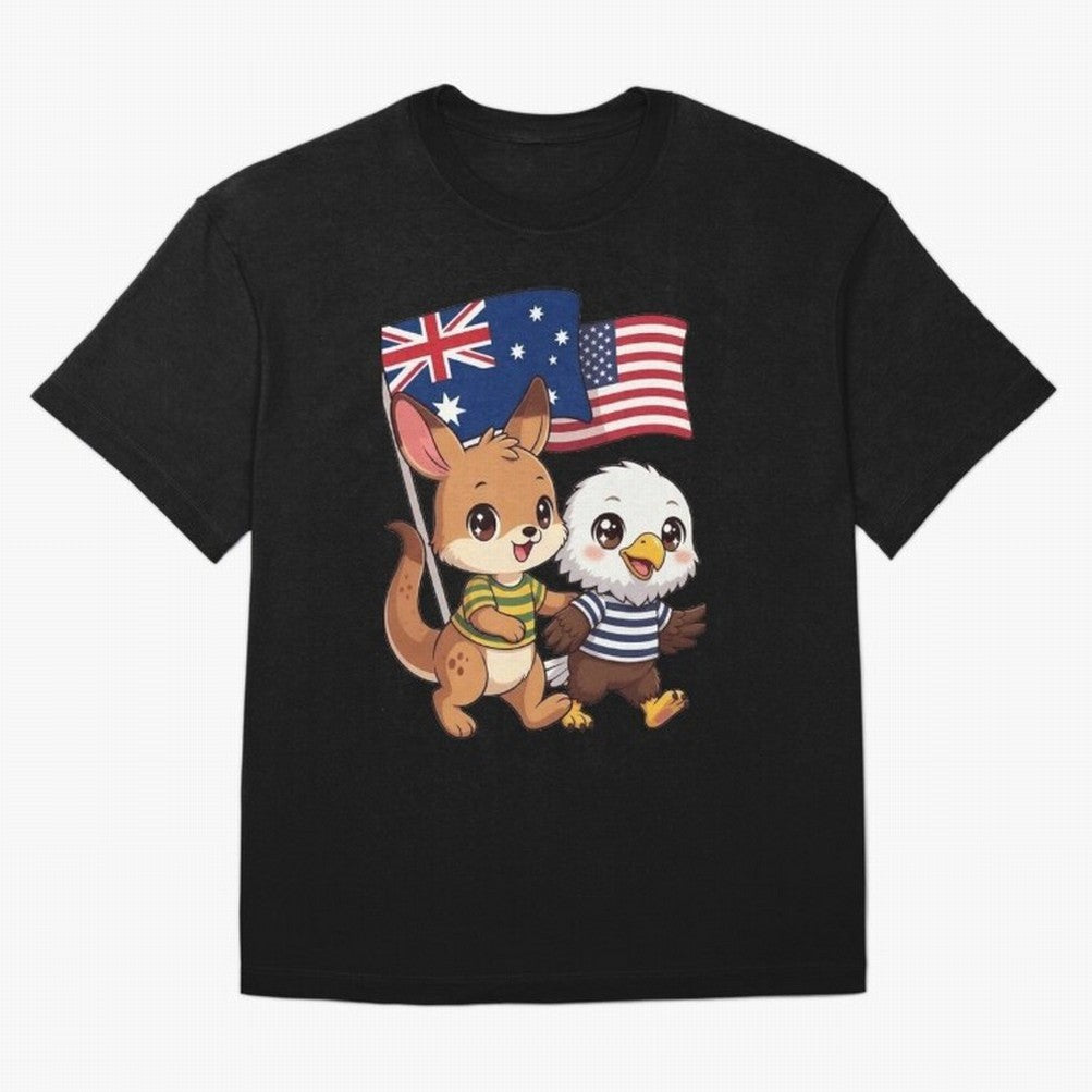the Australian kangaroo and its friend the American eagle Classic T-Shirt Mark the FIFA World Cup 2026 USA Canada Mexico Journey through Mbappe Highlights, Portugal Pride, Stadium Chants, National Pride, Trophy Dreams and Unforgettable Football