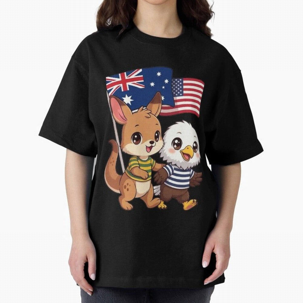 the Australian kangaroo and its friend the American eagle Classic T-Shirt Mark the FIFA World Cup 2026 USA Canada Mexico Journey through Mbappe Highlights, Portugal Pride, Stadium Chants, National Pride, Trophy Dreams and Unforgettable Football
