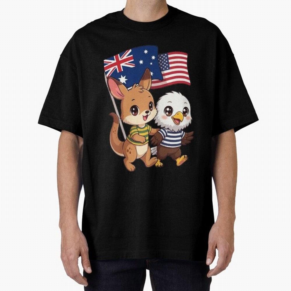 the Australian kangaroo and its friend the American eagle Classic T-Shirt Mark the FIFA World Cup 2026 USA Canada Mexico Journey through Mbappe Highlights, Portugal Pride, Stadium Chants, National Pride, Trophy Dreams and Unforgettable Football