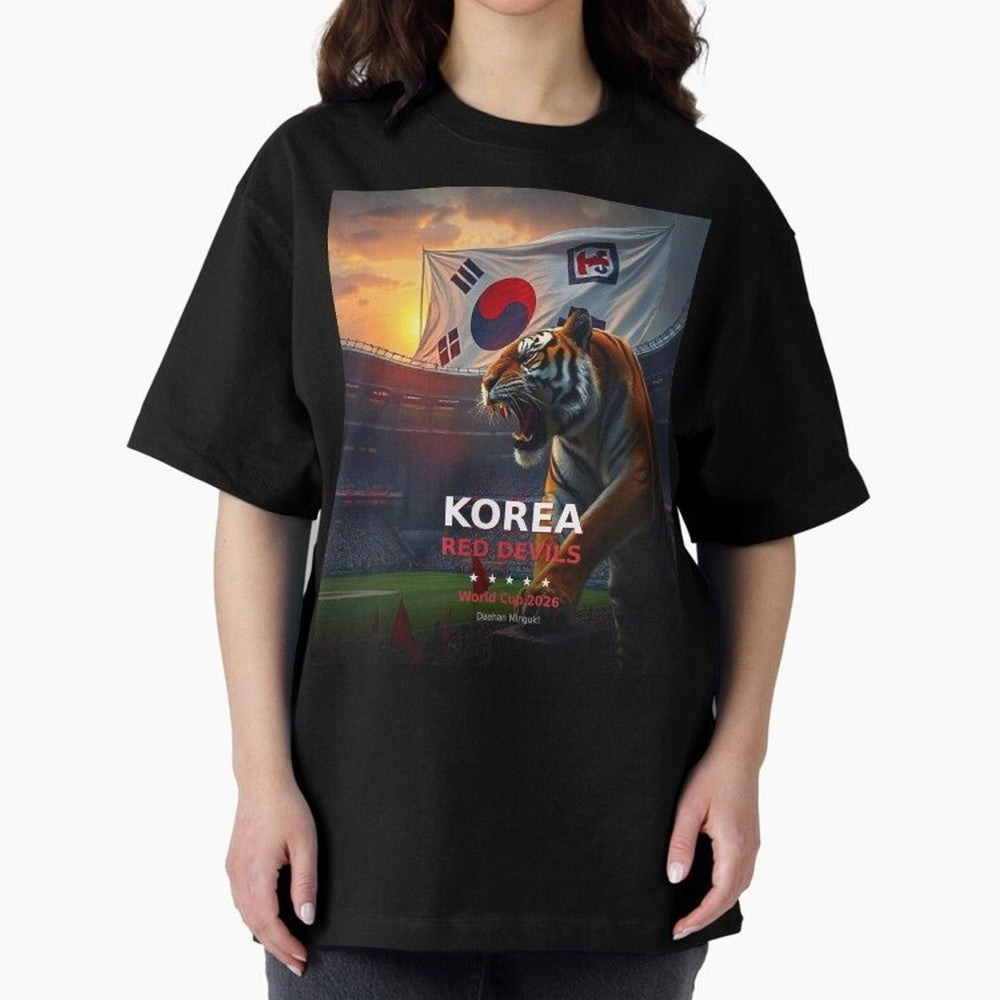 Korea Red Devils - World Cup 2026 Soccer Fan Tee Classic T-Shirt Remember Global Football Passion for FIFA World Cup 2026 Group Stage, Centered on Messi and Cristiano Ronaldo, Germany, Championship Spirit, Famous Goals, Roaring Crowds and
