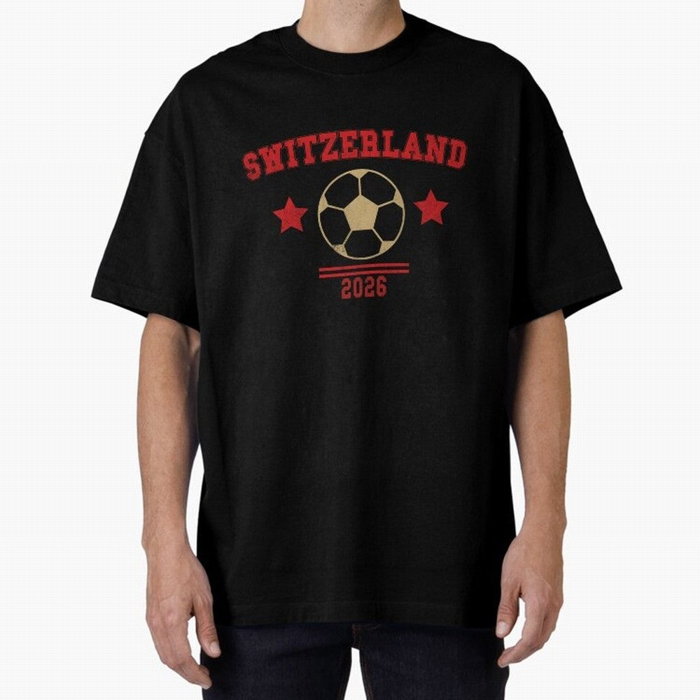 Switzerland ¡ª Vintage Soccer Tee Classic T-Shirt Feel International Energy from FIFA World Cup 2026 Centered on CR7, Argentina Energy, Stadium Memories, Football Loyalty, International Chants and Championship Tradition; Great for Watch Parties,