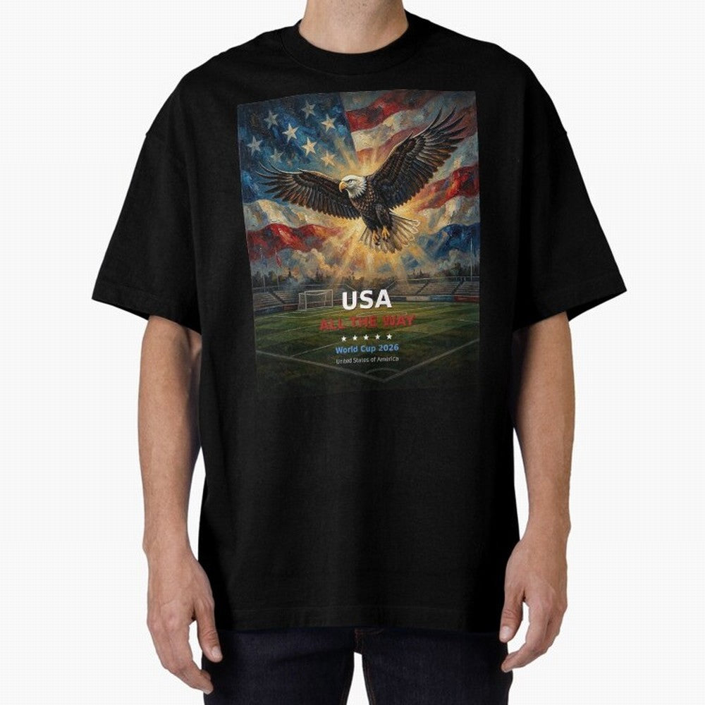 USA All The Way - American Eagle Soccer World Cup 2026 Tee Classic T-Shirt Honor the Beautiful Game during the FIFA World Cup 2026 Journey through Cristiano Ronaldo, Haaland and CR7 Highlights, Spain and Netherlands Pride, Classic Soccer Heritage,