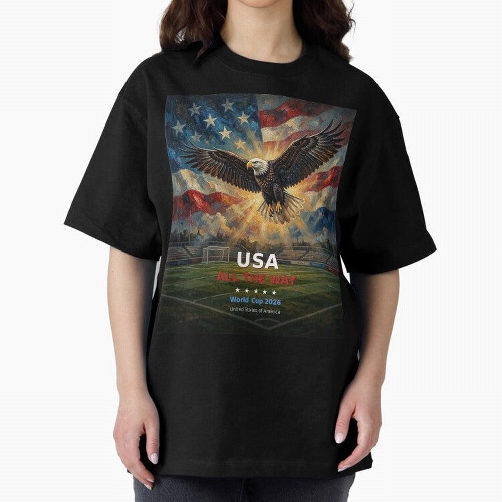 USA All The Way - American Eagle Soccer World Cup 2026 Tee Classic T-Shirt Honor the Beautiful Game during the FIFA World Cup 2026 Journey through Cristiano Ronaldo, Haaland and CR7 Highlights, Spain and Netherlands Pride, Classic Soccer Heritage,
