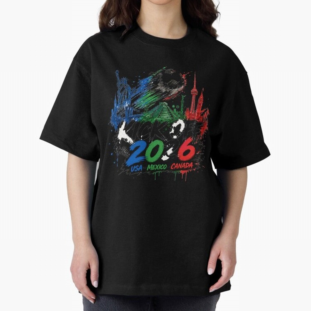 Kick Off 2026 USA Mexico Canada Soccer Graphic Classic T-Shirt Join Global Football Passion for FIFA World Cup 2026 USA Canada Mexico, Driven by Mbappe, Argentina, France and Brazil, Game Day Rituals, Football Legends, Country Pride and the Road to