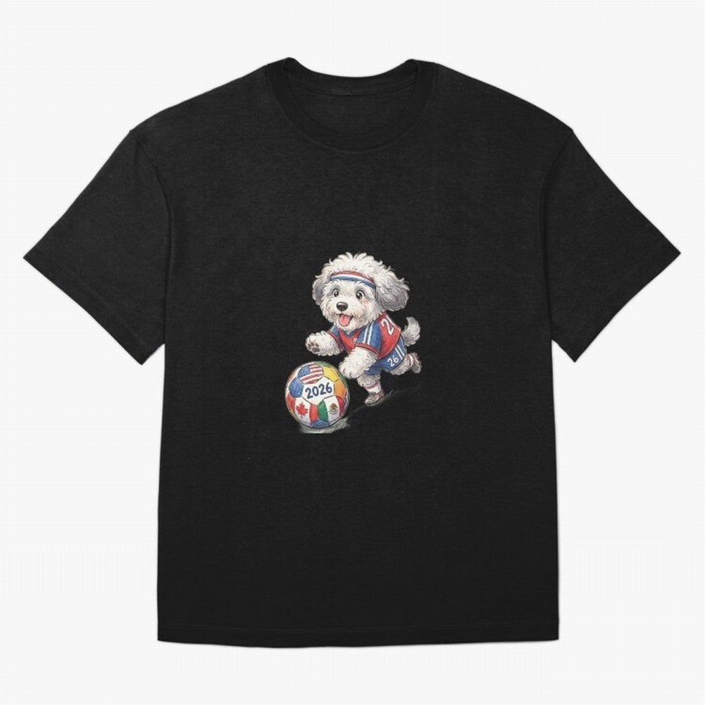 Cute Sheepdog Soccer Star - 2026 World Cup Fluffy Puppy Classic T-Shirt Feel the Roar of Match Day Hype around FIFA World Cup 2026 USA Canada Mexico, Haaland, Spain, Match Day Excitement, Supporter Culture, Golden Goals and Global Football Passion;