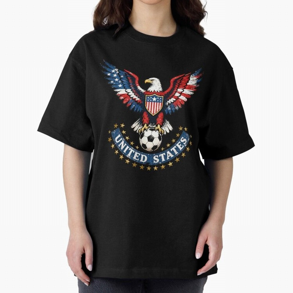 USA Soccer Eagle - United States Football Fan Classic T-Shirt Celebrate Fan Favorites in FIFA World Cup 2026 USA Canada Mexico for Fans of Haaland and France and Portugal, Bringing Sports Nostalgia, International Competition, Famous Players and
