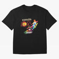 Spain Ol¨¦ 2026 Colorful Watercolor Football Graphic Classic T-Shirt Bring Home Match Day Hype around FIFA World Cup 2026, Mbappe, Portugal, Goal Celebration Energy, Supporter Heritage, Football Icons and Worldwide Tournament Joy; Ideal for Fans