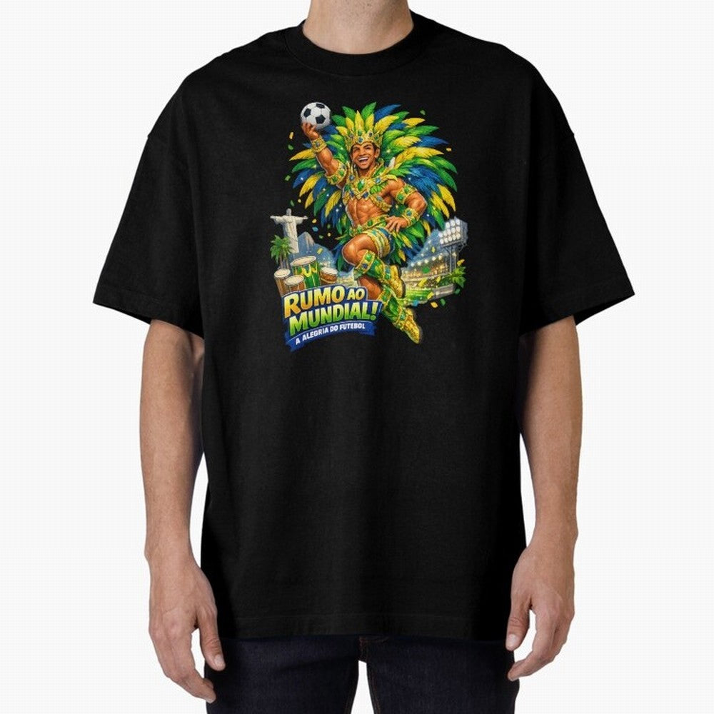 Brazil World Cup 2026 Carnival Fan Art Classic T-Shirt Relive the Noise and Pride of Global Football Passion for FIFA World Cup 2026 USA Canada Mexico, Driven by Messi and Cristiano Ronaldo, Portugal, Spain and Germany, Fan Favorite Moments,