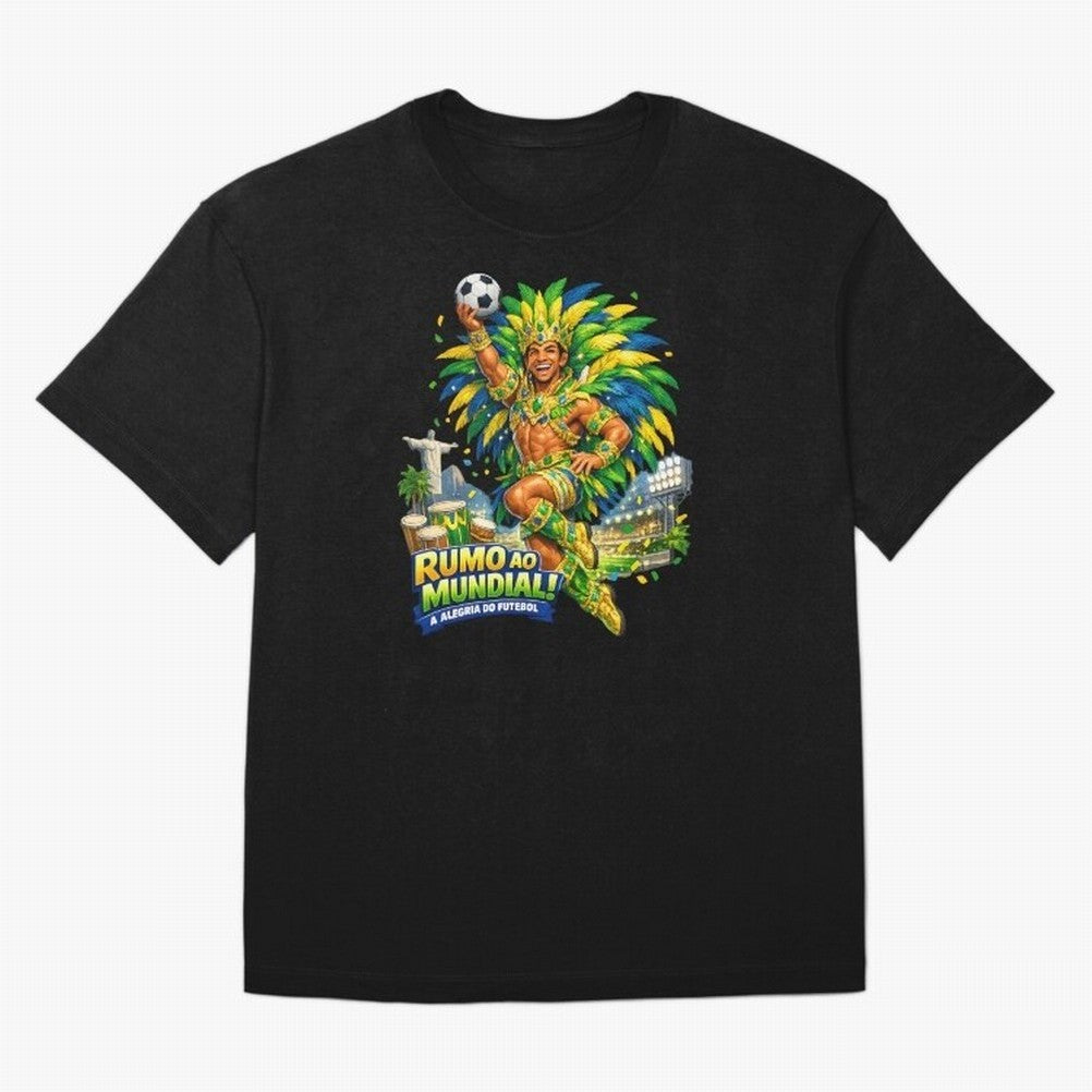 Brazil World Cup 2026 Carnival Fan Art Classic T-Shirt Relive the Noise and Pride of Global Football Passion for FIFA World Cup 2026 USA Canada Mexico, Driven by Messi and Cristiano Ronaldo, Portugal, Spain and Germany, Fan Favorite Moments,
